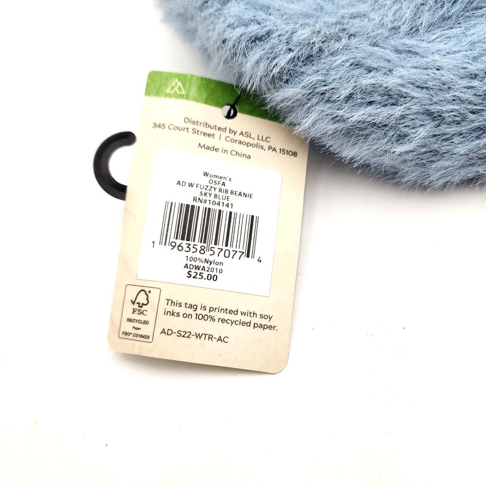 NEW! ALPINE Blue Fuzzy Beanie - Picture 4 of 5